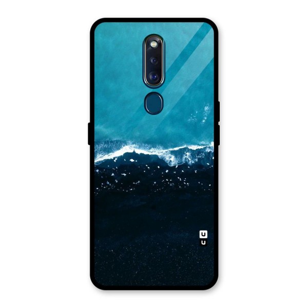 Ocean Blues Glass Back Case for Oppo F11 Pro