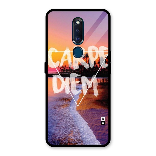 Oceanic Diem Glass Back Case for Oppo F11 Pro