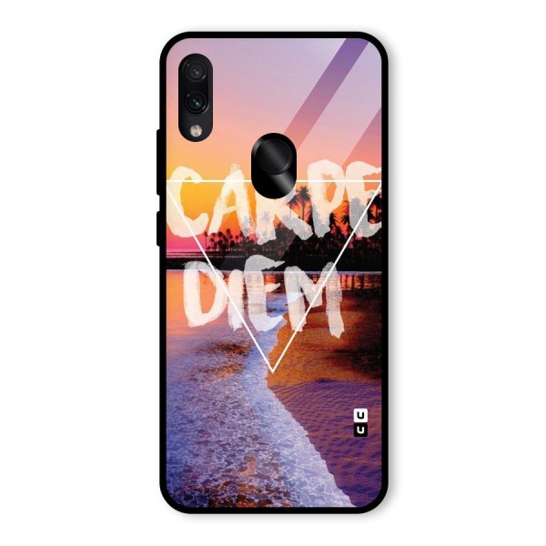 Oceanic Diem Glass Back Case for Redmi Note 7