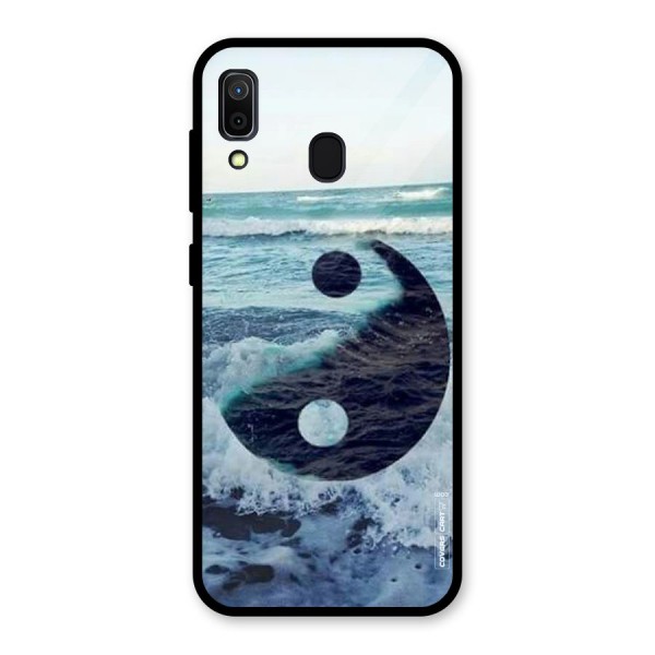 Oceanic Peace Design Glass Back Case for Galaxy A30