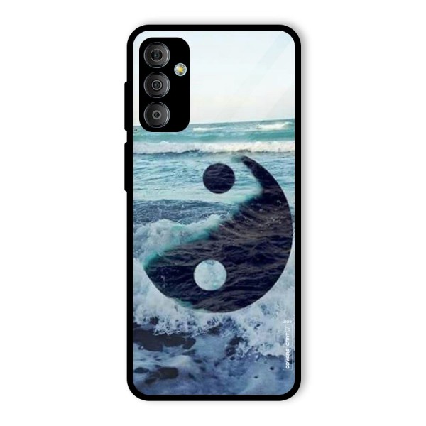 Oceanic Peace Design Glass Back Case for Galaxy F23