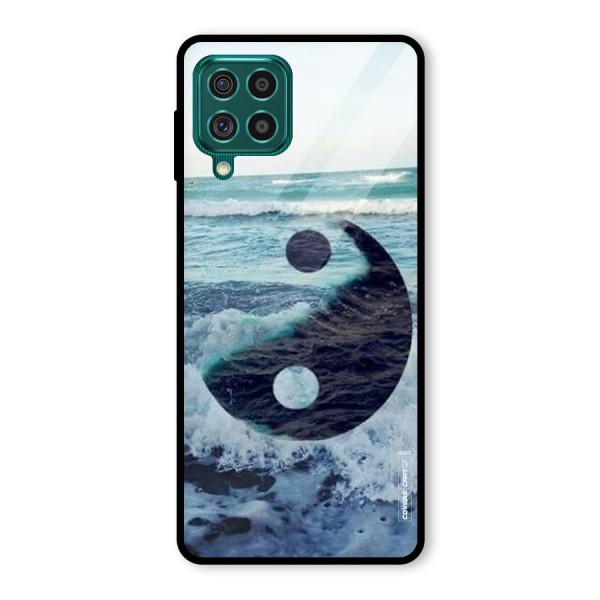 Oceanic Peace Design Glass Back Case for Galaxy F62