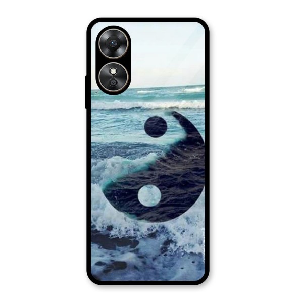 Oceanic Peace Design Glass Back Case for Oppo A17