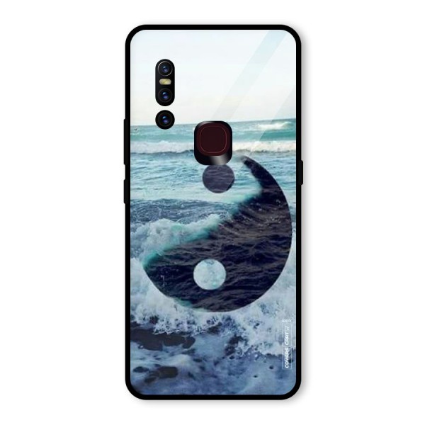 Oceanic Peace Design Glass Back Case for Vivo V15