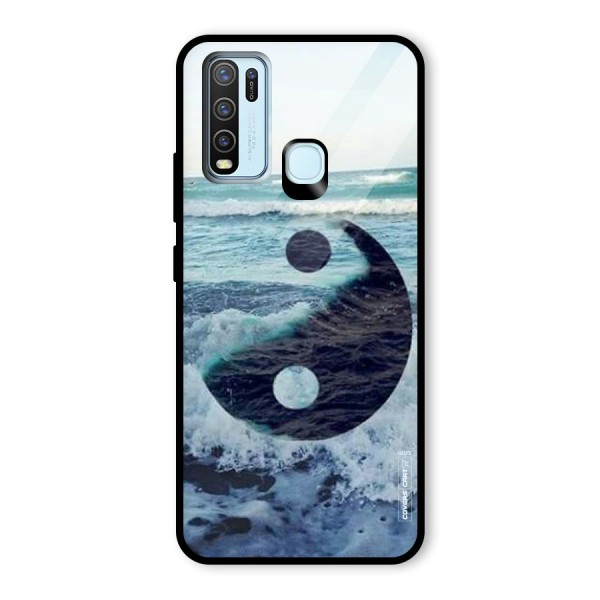 Oceanic Peace Design Glass Back Case for Vivo Y30