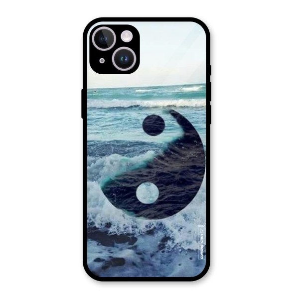 Oceanic Peace Design Glass Back Case for iPhone 14 Plus