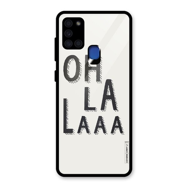 Oh La La Glass Back Case for Galaxy A21s