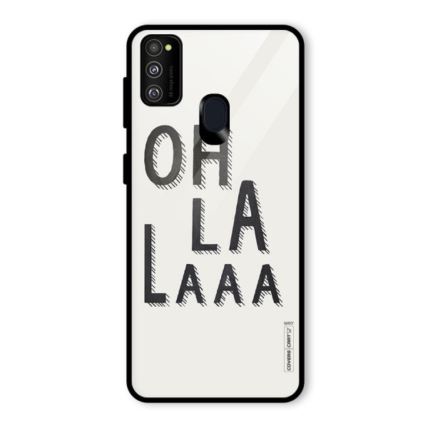 Oh La La Glass Back Case for Galaxy M21