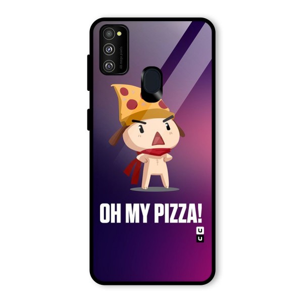 Oh My Pizza Glass Back Case for Galaxy M21