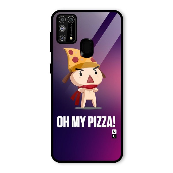 Oh My Pizza Glass Back Case for Galaxy M31