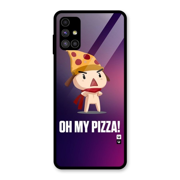 Oh My Pizza Glass Back Case for Galaxy M51