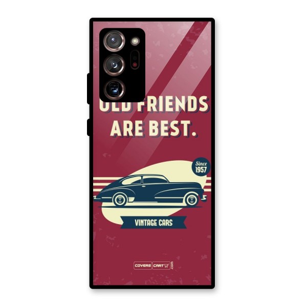 Old Friends Vintage Car Glass Back Case for Galaxy Note 20 Ultra