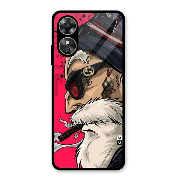 Old Man Swag Glass Back Case for Oppo A17