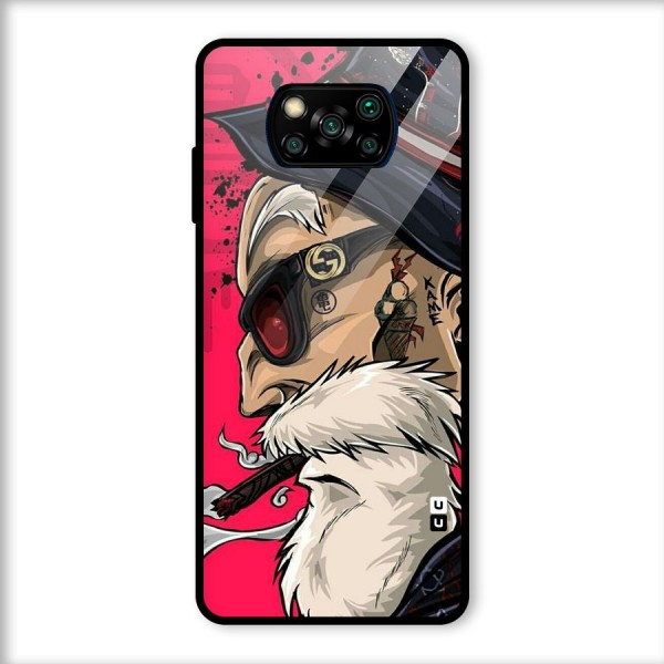 Old Man Swag Glass Back Case for Poco X3