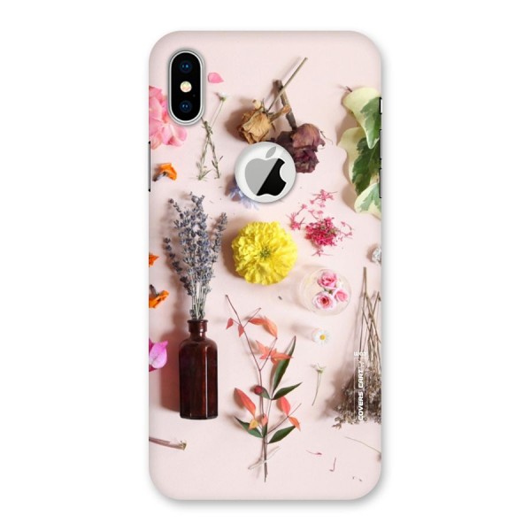 Old Petals Back Case for iPhone XS Logo Cut