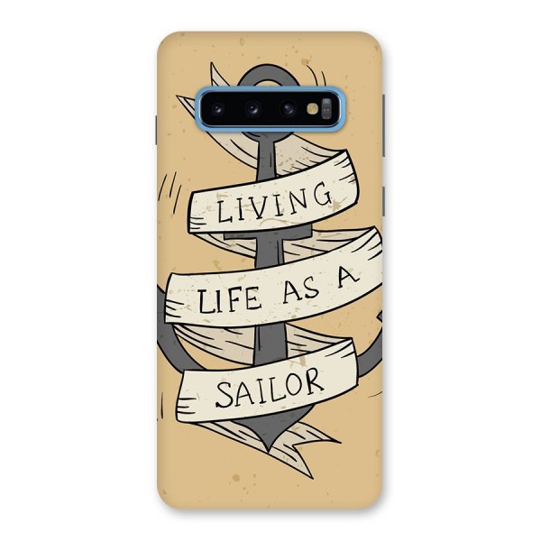 Old School Anchor Back Case for Galaxy S10