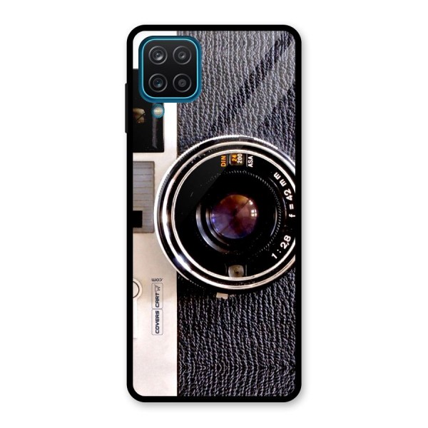 Old School Camera Glass Back Case for Galaxy A12