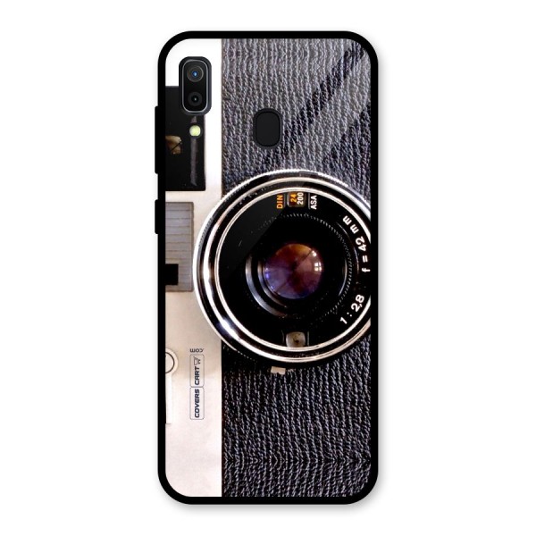 Old School Camera Glass Back Case for Galaxy A30