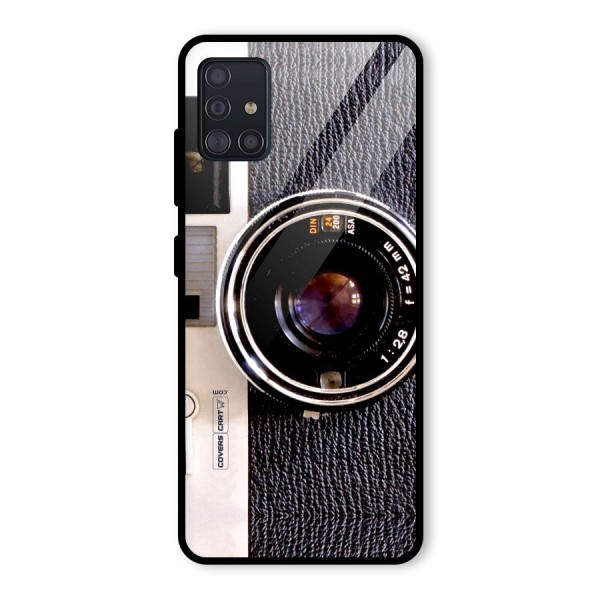 Old School Camera Glass Back Case for Galaxy A51