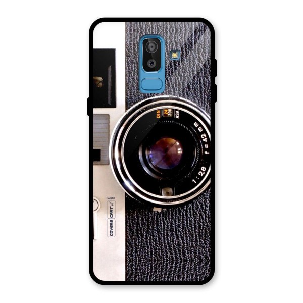 Old School Camera Glass Back Case for Galaxy J8