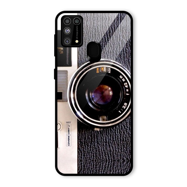 Old School Camera Glass Back Case for Galaxy M31