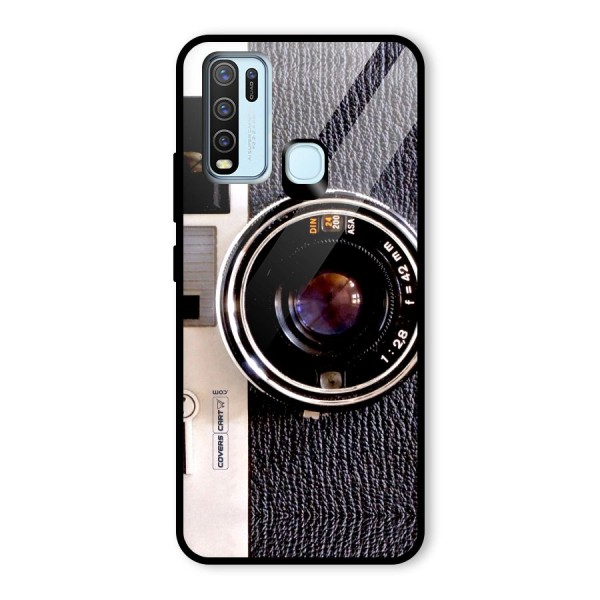 Old School Camera Glass Back Case for Vivo Y30