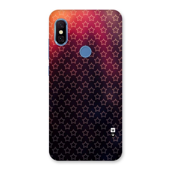 Ombre Stars Back Case for Redmi Note 6 Pro