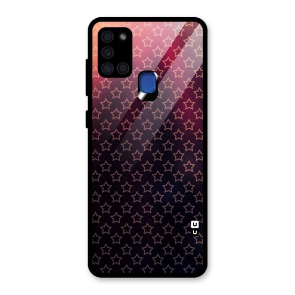 Ombre Stars Glass Back Case for Galaxy A21s