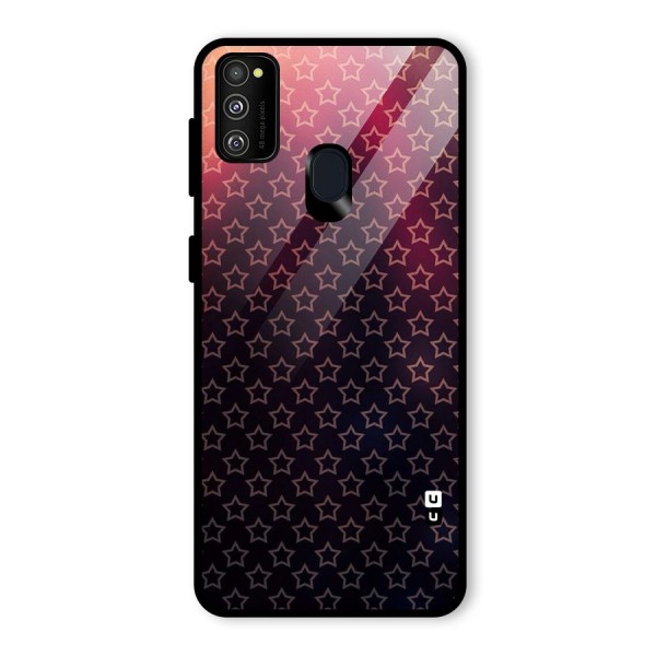 Ombre Stars Glass Back Case for Galaxy M21