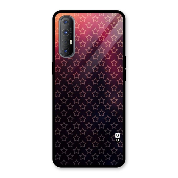 Ombre Stars Glass Back Case for Oppo Reno3 Pro