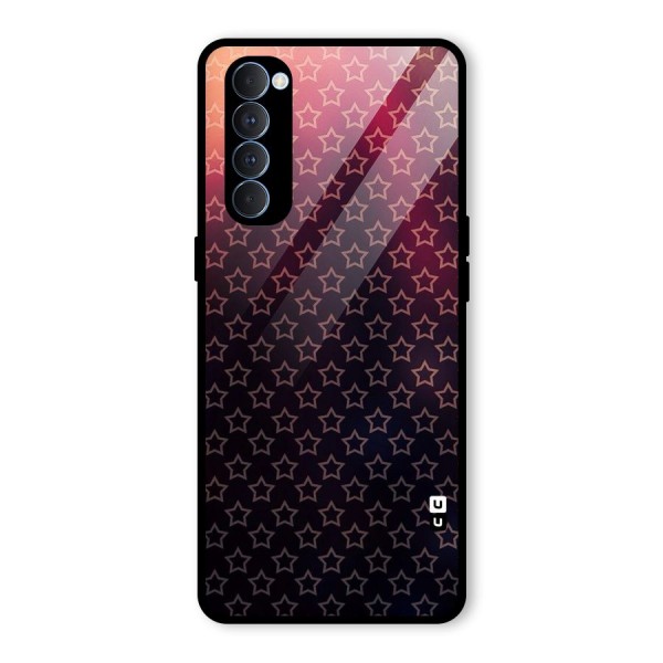 Ombre Stars Glass Back Case for Oppo Reno4 Pro