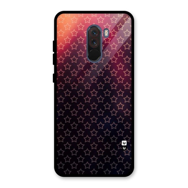 Ombre Stars Glass Back Case for Poco F1