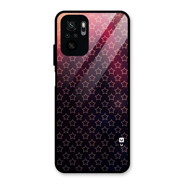 Ombre Stars Glass Back Case for Redmi Note 10