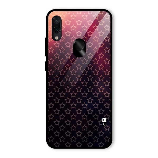 Ombre Stars Glass Back Case for Redmi Note 7