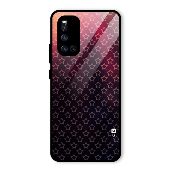 Ombre Stars Glass Back Case for Vivo V19