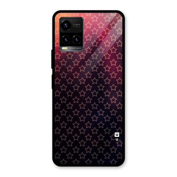 Ombre Stars Glass Back Case for Vivo Y21 2021