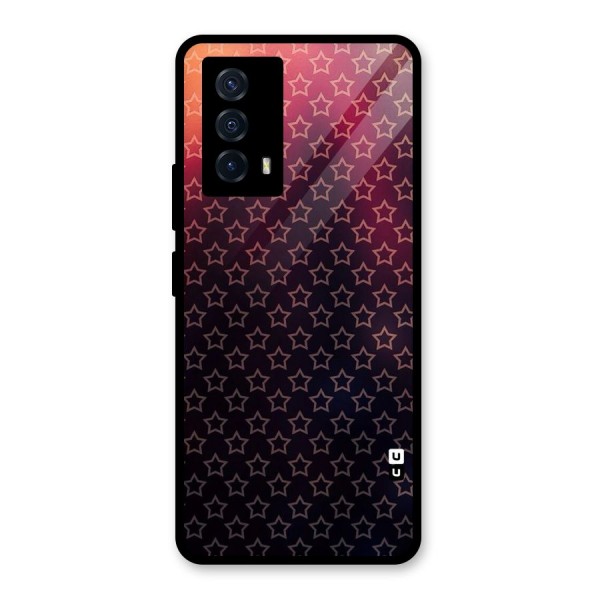 Ombre Stars Glass Back Case for Vivo iQOO Z5