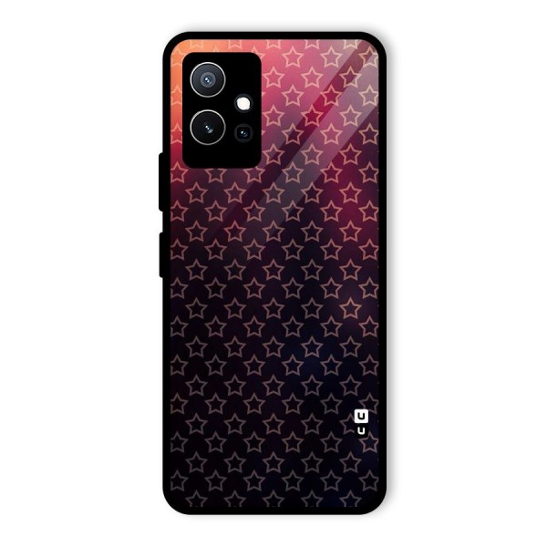 Ombre Stars Glass Back Case for Vivo iQOO Z6