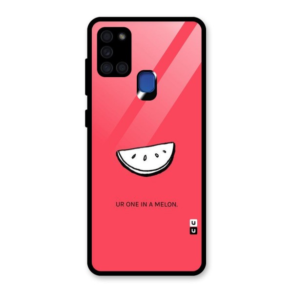 One In Melon Glass Back Case for Galaxy A21s