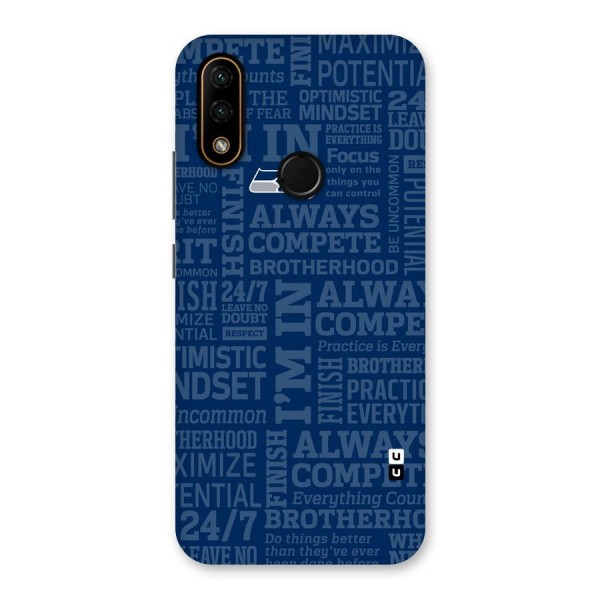 Optimistic Blue Back Case for Lenovo A6 Note