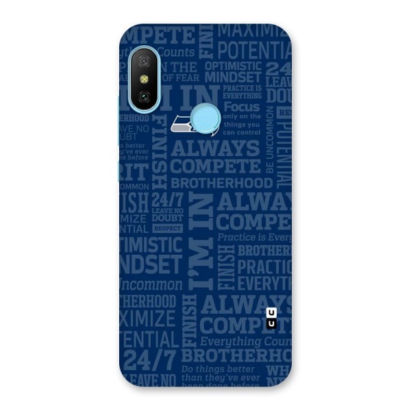 Optimistic Blue Back Case for Redmi 6 Pro