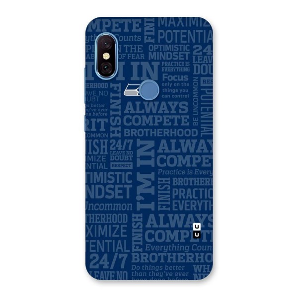 Optimistic Blue Back Case for Redmi Note 6 Pro