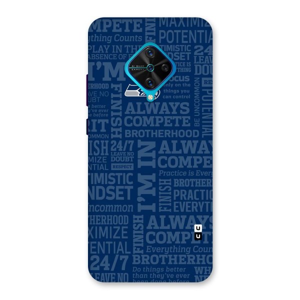 Optimistic Blue Back Case for Vivo S1 Pro