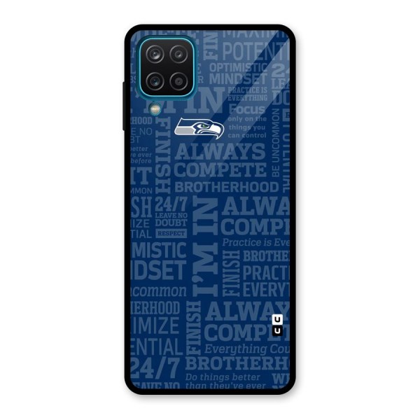 Optimistic Blue Glass Back Case for Galaxy A12