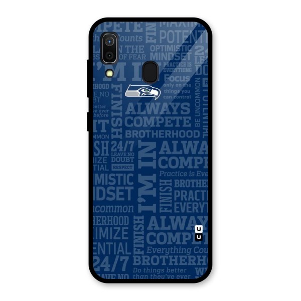 Optimistic Blue Glass Back Case for Galaxy A30