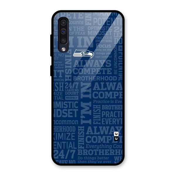 Optimistic Blue Glass Back Case for Galaxy A50s