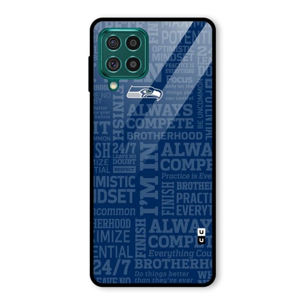 Optimistic Blue Glass Back Case for Galaxy F62