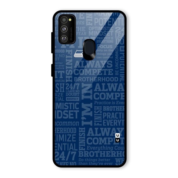 Optimistic Blue Glass Back Case for Galaxy M21