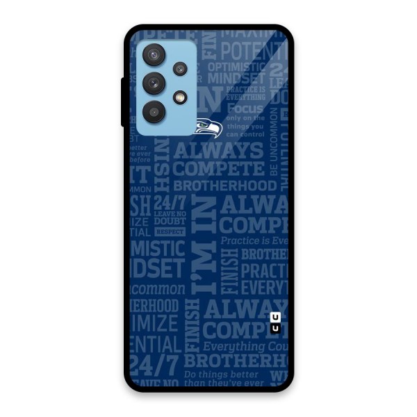 Optimistic Blue Glass Back Case for Galaxy M32 5G