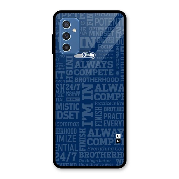 Optimistic Blue Glass Back Case for Galaxy M52 5G